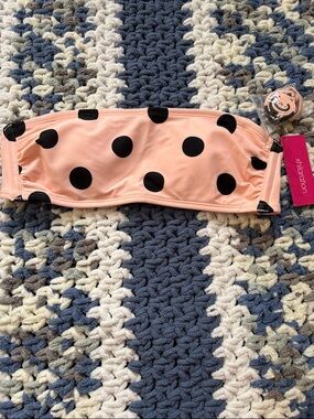 Xhilaration Pink and Black Polka Dot Kids Bandeau Hair/Swim Accessory